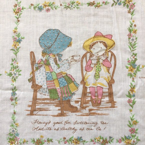 Vintage Holly Hobbie Twin Size Flat Sheet - Picture 3 of 8